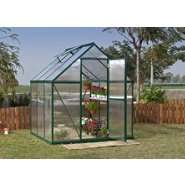 Poly Tex Nature 6 x 6 Greenhouse   Green Frame   Twin Wall at  