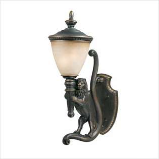 Triarch Lighting Lion Exterior Outdoor Wall Lantern for Left Side in 