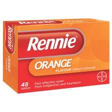 Rennie Orange 48S Chewable Tabs   Groceries   Tesco Groceries