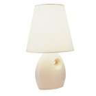 Ore International 623 13 in. Ceramic Table Lamp   Ivory with Coolie 