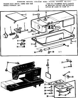 KENMORE Sewing machine Thread tension and contro  Parts  Model 