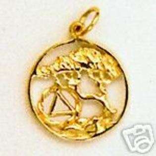 EE 14K GOLD AA Alcoholics Anonymous Tree Of Life Pendant