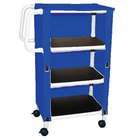 Mjm International Corp PVC Mini Linen Cart ROYAL BLUE   3 SHELVES 
