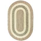 Rugs USA Indoor Outdoor Braided Area Rug 4x6 Oval Beige Green