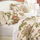 MDS Crewel Bedding Giverny Sweet Pine Duvet Cover Cotton Duck   KING