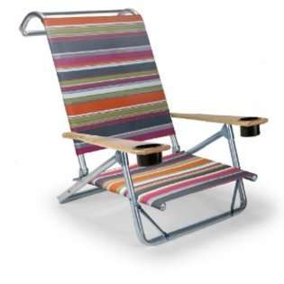   Chaise Folding Beach Arm Chair with Cup Holders, Techno 