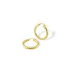 VistaBella Solid 14k Yellow Gold Large Diamond Cut Hoop Earrings