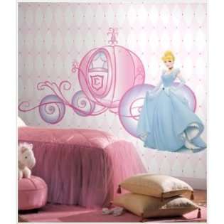   Disney Princess Cinderella And Carriage Giant Wall Decals 