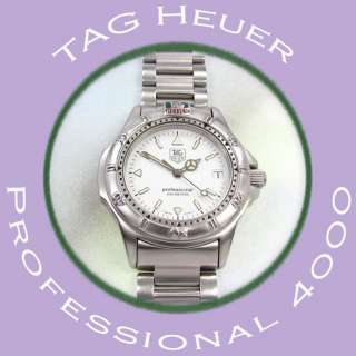   Heuer Professional 4000 Midsize White Dial New battery Mens or Ladies