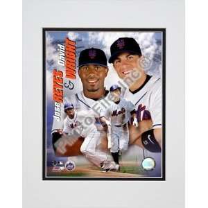 Jose Reyes and Dave Wright 2007 Portait Plus Double Matted 8 x 10 