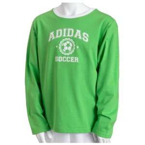   Long Sleeve Bring It Soccer Ringer T Shirt ,Vivid Green / White,Medium