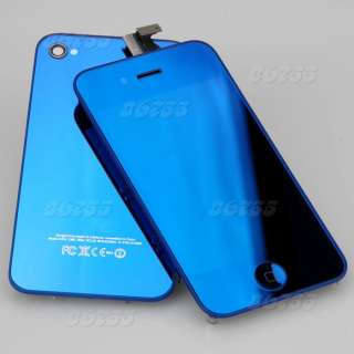 Blue Full Screen Assembly+Back Housing+Button Iphone 4G  