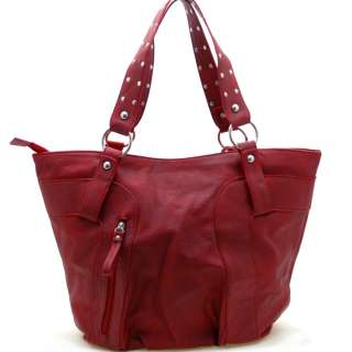 Women designer inspired tote handbag burgundy red  