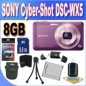  Sony DSC WX5 Purple WX Series, 3D Sweep Panorama, Exmor R 