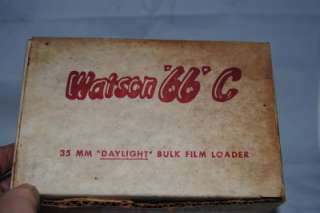 Vintage Watson 66 C Daylight BULK 35mm film loader  
