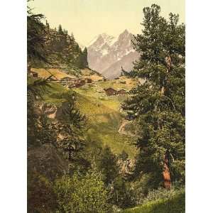 com Vintage Travel Poster   Zmutt Valley with Mischabelhorner group 
