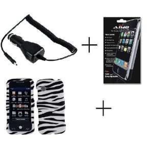 Black+White Zebra Hard Premium Designer Protector Case + PREMIUM LCD 