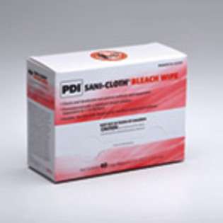Pdi Sani cloth Bleach Wipe 5 X 7   Model H24795   Box of 40  Health 