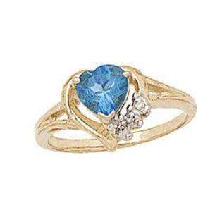 szul com heart shaped blue topaz diamond heart ring