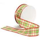 Offray Wired Edge Skyscraper Plaid Craft Ribbon, 1 1/2 Inch Wide by 15 