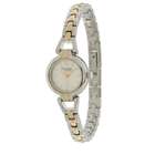   Womens Two Tone Gold and Silver Bracelet Round Silver Dial Watch