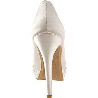   Gianna   White Satin  Dyeables Shoes Womens Evening & Wedding