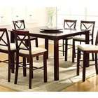 Furniture of America Counter Height Dining Kitchen Table in Dark 