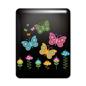  iPad Case Black Retro Butterflies 