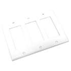 Cables To Go 03729 DECORATIVE TRIPLE GANG WALL PLATE   IVORY