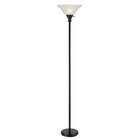 Cal Lighting Metal Torchiere with Glass Shade