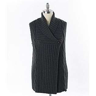 Womens Plus One Button Sweater Vest  By Artisan Clothing Womens Plus 
