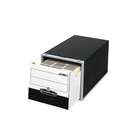  Drawer File Storage Box  Letter  Steel/Plastic  Black/White  6/Carton