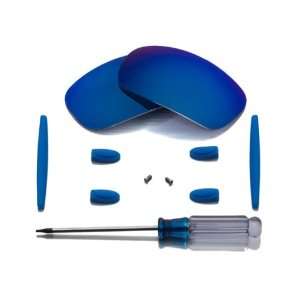   Blue Lenses And Blue Earsocks For Oakley X Squared