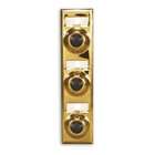   Push Button Multi Family Name Plate, Polished Brass with Black Center
