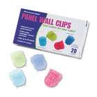  Fabric Panel Wall Clips, Standard Size, Assorted Cool Colors, 20/Pack