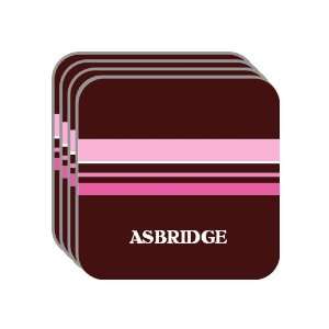   Name Gift   ASBRIDGE Set of 4 Mini Mousepad Coasters (pink design