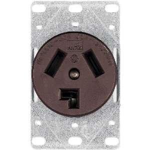   Power Receptacle with 30 Amp, 125 250 Volt, 10 30 NEMA Rating, Brown