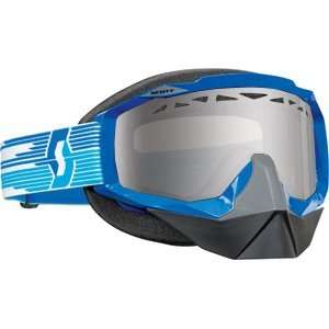 Scott USA Hustle Snowcross Goggles   Blue Frame/Silver Chrome Lens 