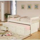 Coaster Company La Salle Twin Captain Trundle Daybed in White