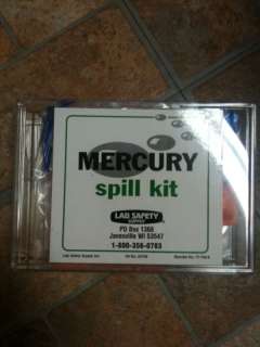 Mercury Spill Kit Lab Safety Supply 20759 CFL Clean Up  