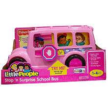 Fisher Price Little People Stop N Surprise School Bus   Pink (Styles 
