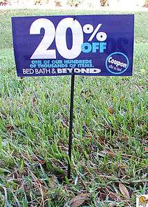   POLYMER PLASTIC 19 HEIGHT STAKES LANDSCAPE PESTICIDE YARD CARD SIGN