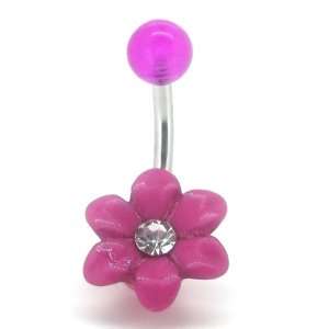  Body Accentz™ Belly Button Ring Navel Flower Body Jewelry 