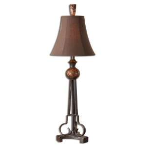 Uttermost 36.8 Inch Amarion Buffet Lamp In Lightly Bronze Leaf Finish 