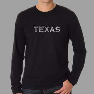  Mens Black Texas Long Sleeve Shirt Medium   Created Using 