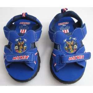   Boys Blue Light Up MICKEY MOUSE Sandals Size 7 