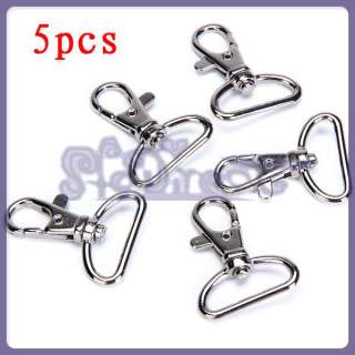 5pcs 1 Inch Swivel Trigger Snap Hooks Keychain Lobster Silver  