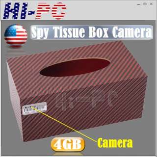 4GB Tissue Box Spy Pinhole Camera With Remot Control Surveillance DVR 