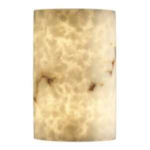    Faux Alabaster Large Cylinder Wall Sconce
