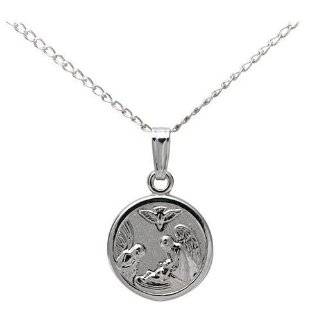 Sterling Silver Childrens Guardian Angel Pendant, 13